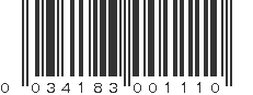 UPC 034183001110