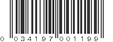 UPC 034197001199