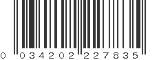 UPC 034202227835