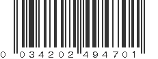 UPC 034202494701