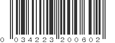 UPC 034223200602