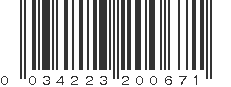 UPC 034223200671