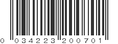 UPC 034223200701