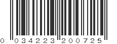 UPC 034223200725