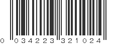 UPC 034223321024