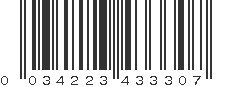 UPC 034223433307