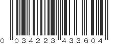 UPC 034223433604