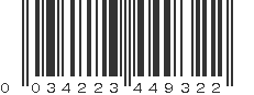 UPC 034223449322