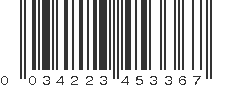 UPC 034223453367