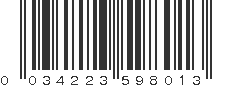 UPC 034223598013