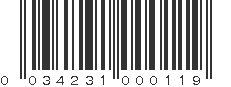 UPC 034231000119