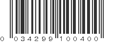 UPC 034299100400