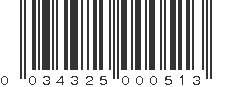 UPC 034325000513