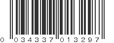 UPC 034337013297