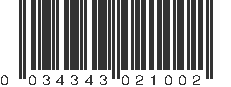 UPC 034343021002