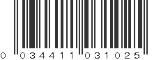 UPC 034411031025