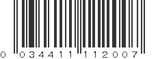 UPC 034411112007