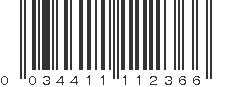 UPC 034411112366