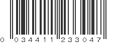 UPC 034411233047