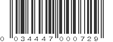 UPC 034447000729