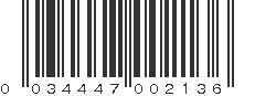 UPC 034447002136