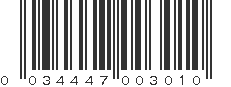 UPC 034447003010