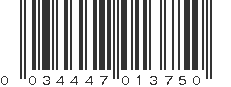 UPC 034447013750