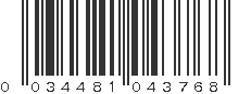 UPC 034481043768