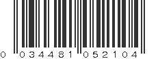 UPC 034481052104