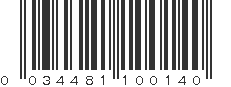 UPC 034481100140