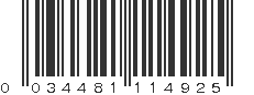 UPC 034481114925