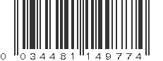 UPC 034481149774