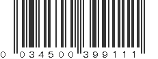 UPC 034500399111