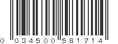 UPC 034500581714