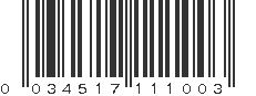 UPC 034517111003