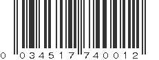 UPC 034517740012