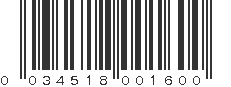 UPC 034518001600