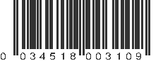 UPC 034518003109