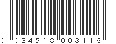 UPC 034518003116