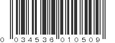 UPC 034536010509