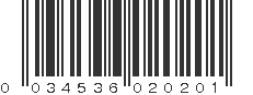 UPC 034536020201