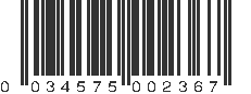 UPC 034575002367