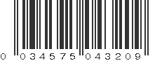 UPC 034575043209