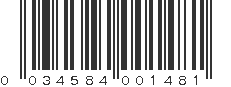 UPC 034584001481