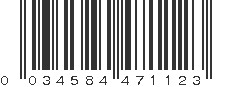 UPC 034584471123