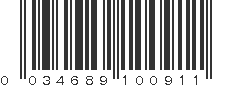 UPC 034689100911