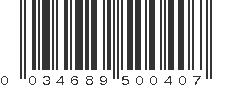 UPC 034689500407