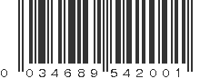 UPC 034689542001