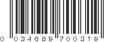 UPC 034689700319