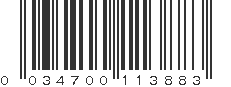 UPC 034700113883